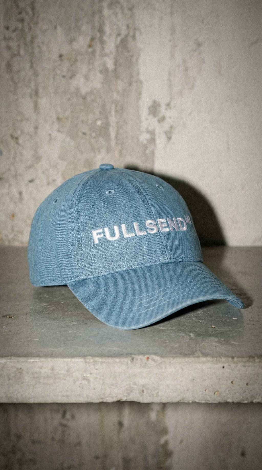 Full Send MX Denim Cap – Washed Streetwear Hat
