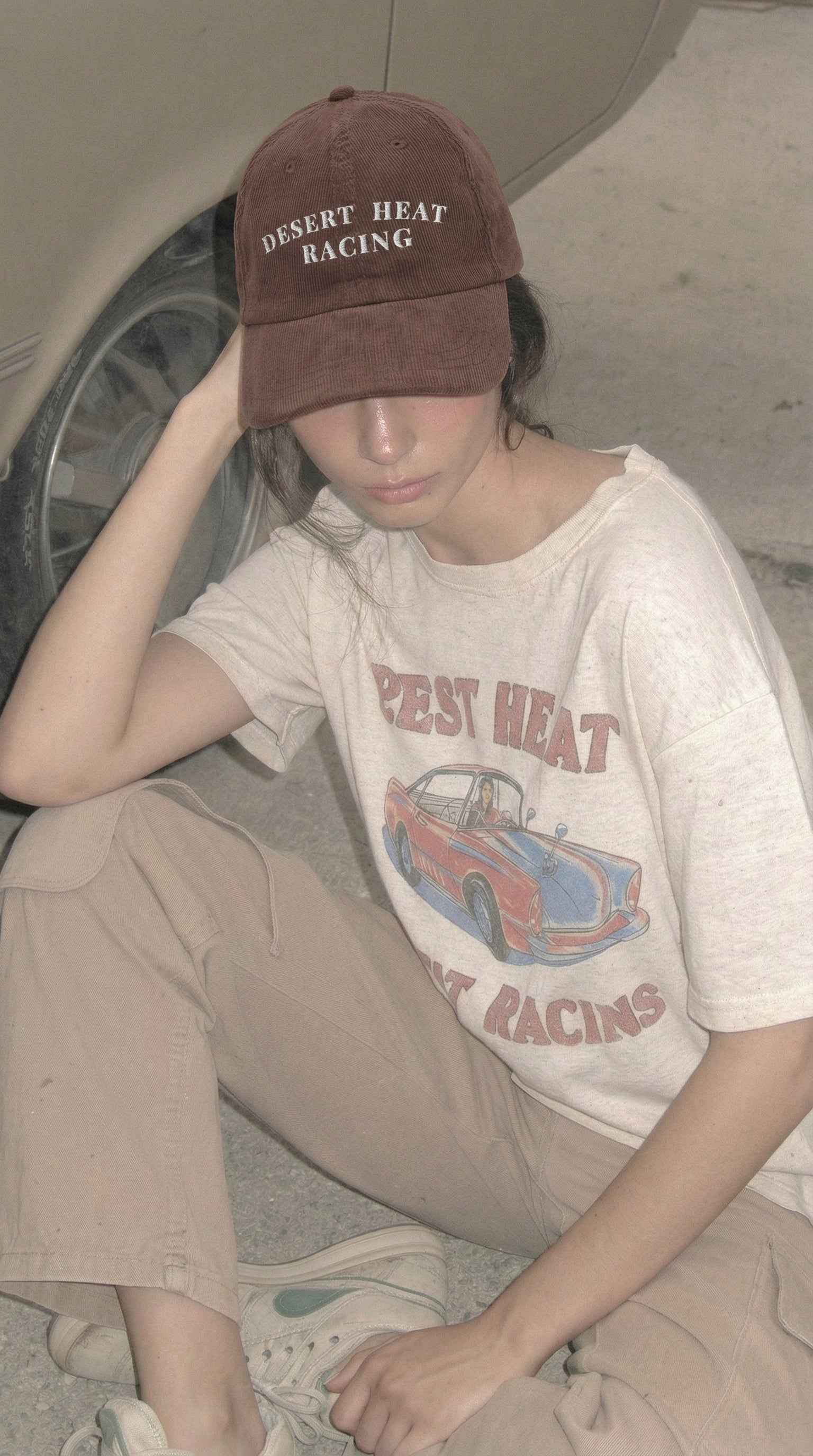 Desert Heat Racing Corduroy Cap – Vintage Streetwear Hat