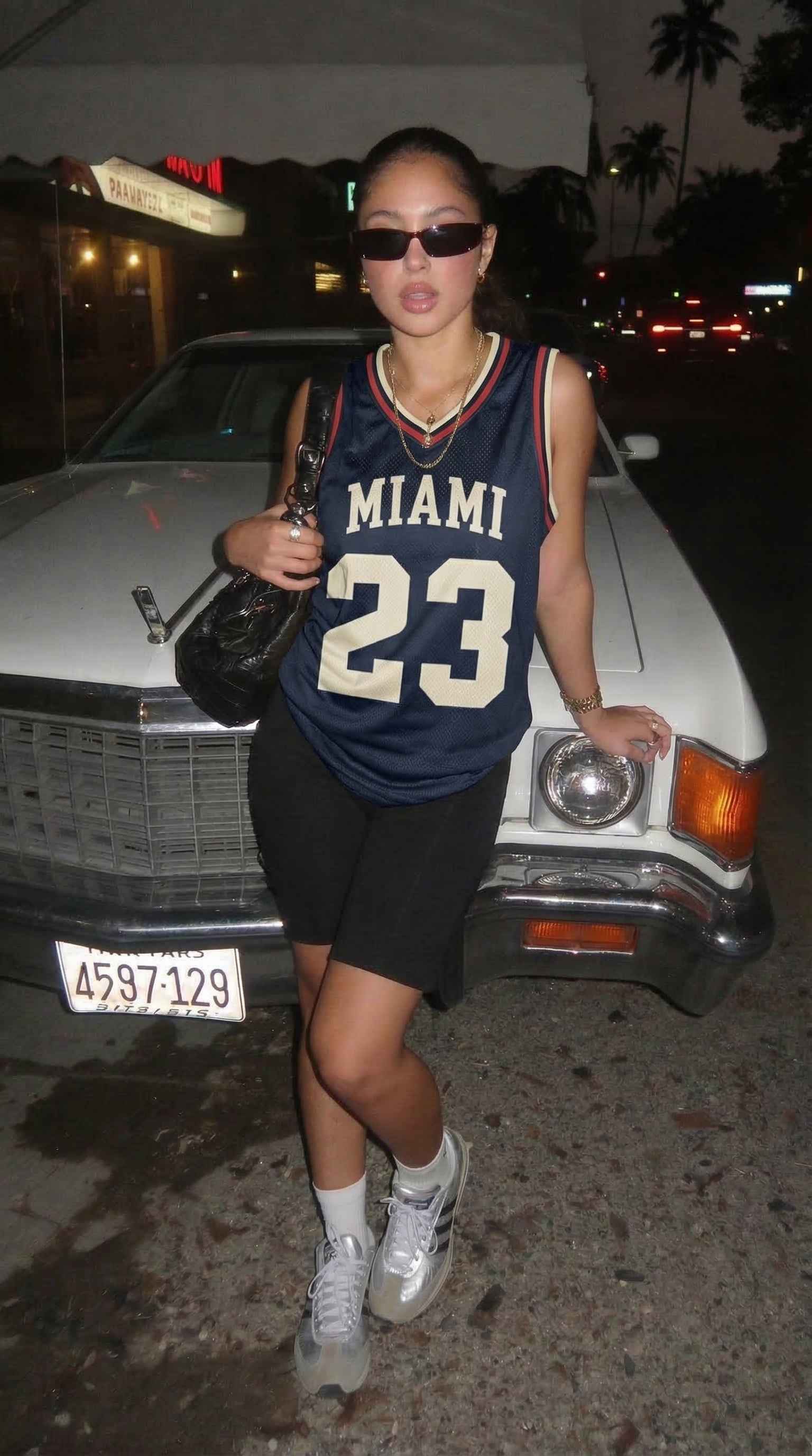 Miami Nights Retro Basketball Jersey – Vintage Mesh Streetwear Jersey