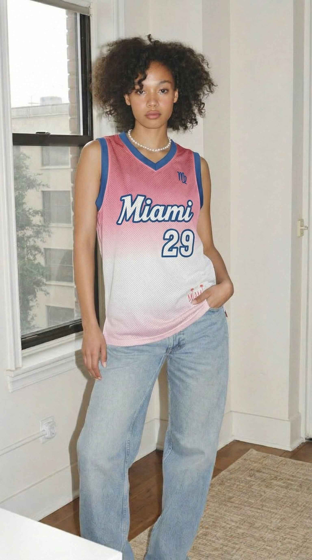 Miami Basketball Jersey — Pink Gradient Vice Colorway Streetwear