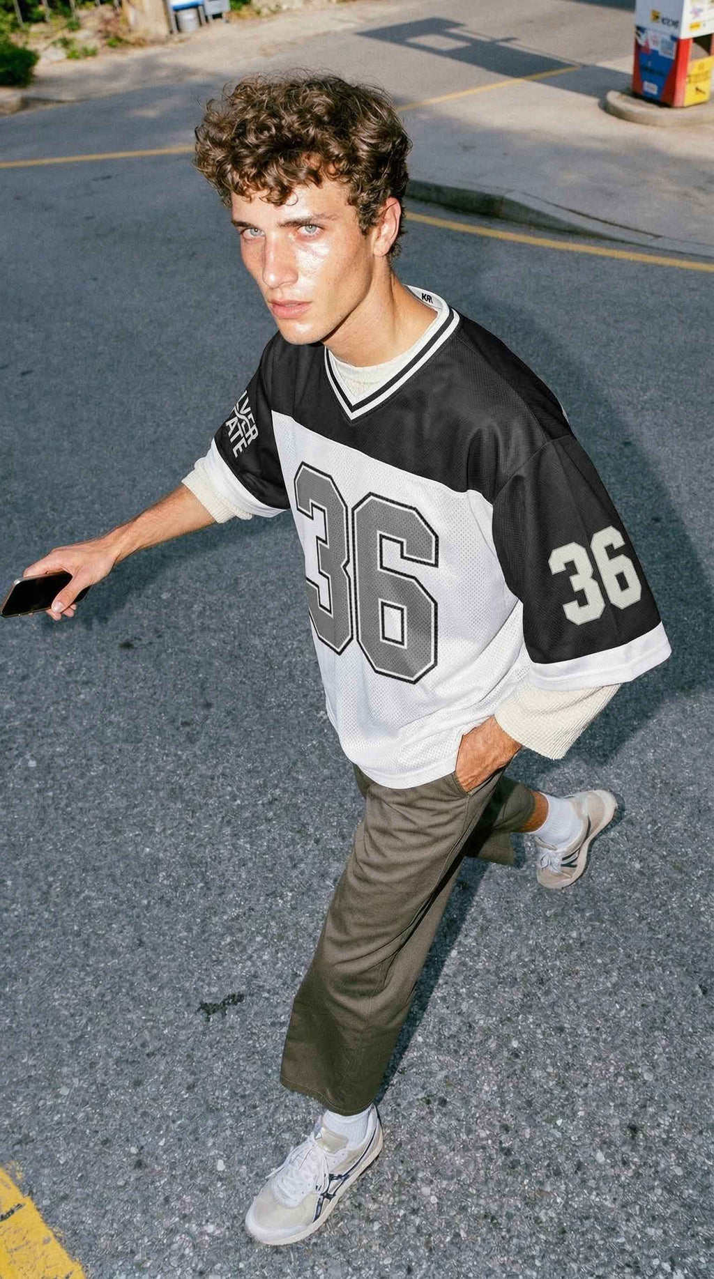 Las Vegas Football Jersey — Black & White Silver State Mesh