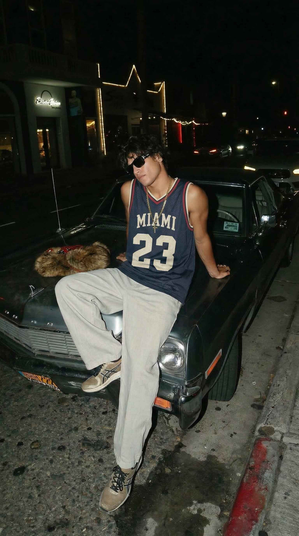 Miami Nights Retro Basketball Jersey – Vintage Mesh Streetwear Jersey