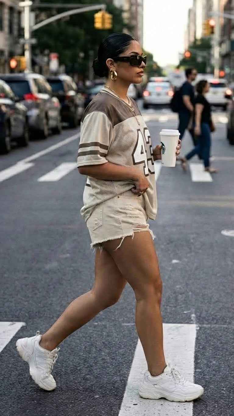 Split Boxy Football Jersey