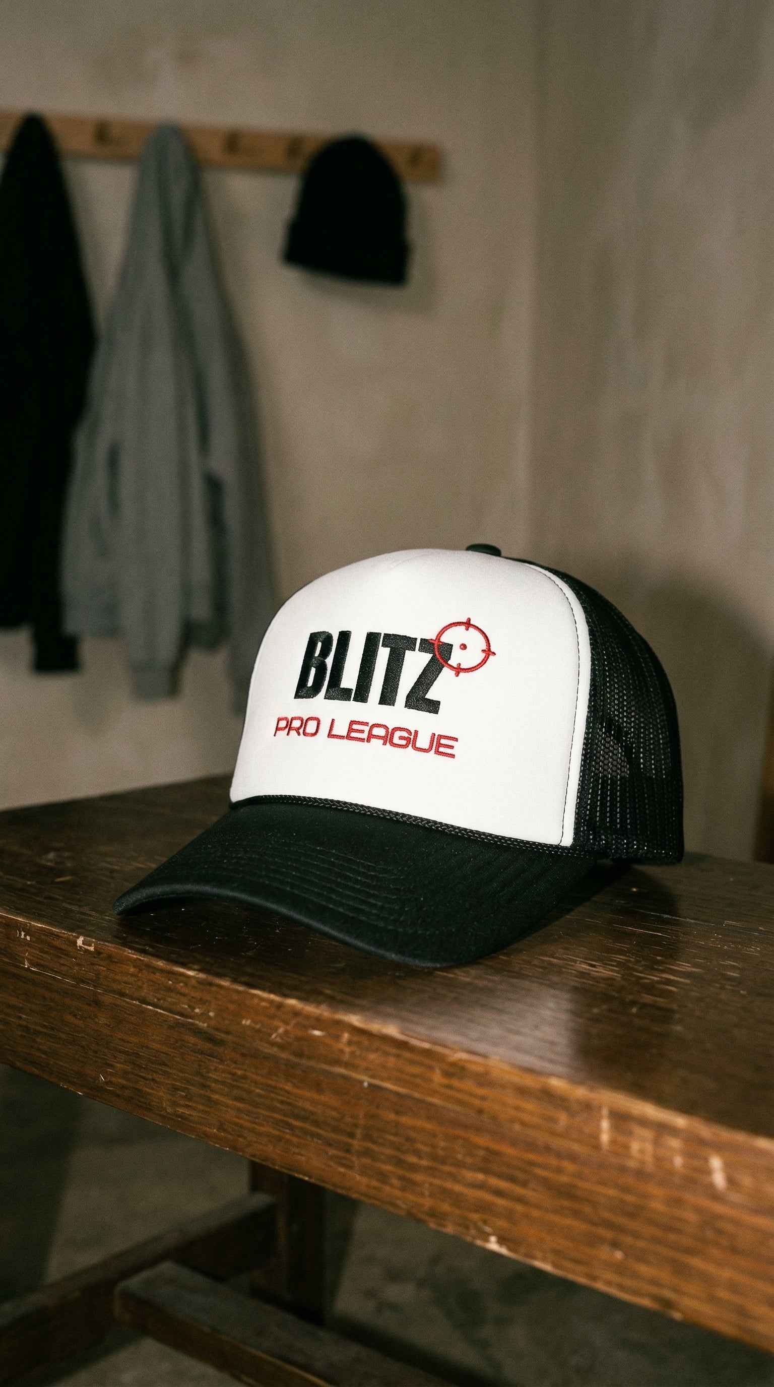 BLITZ Pro League Trucker Hat — Y2K Sport Streetwear Snapback