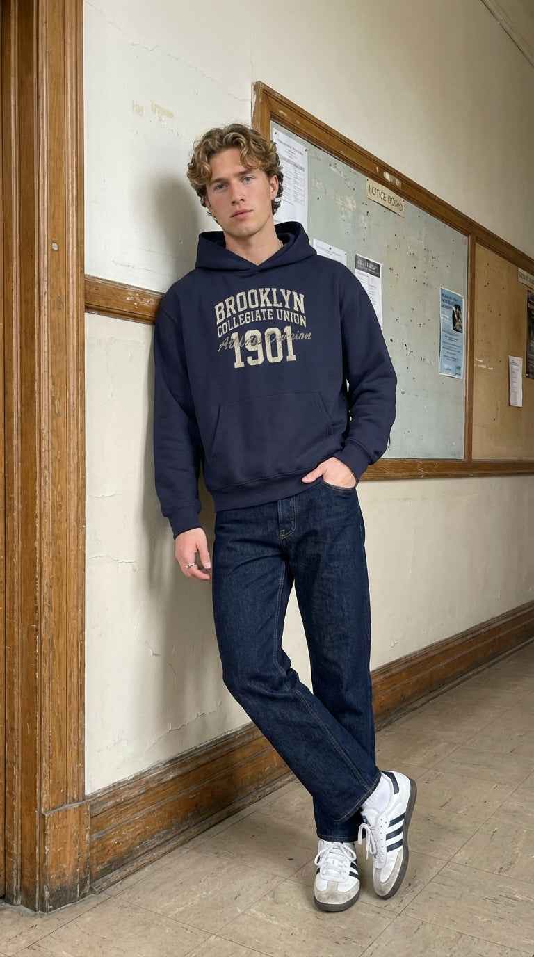 Brooklyn Collegiate Union Hoodie - Retro Varsity Hoodie