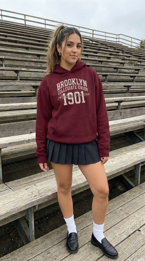 Brooklyn Collegiate Union Hoodie - Retro Varsity Hoodie