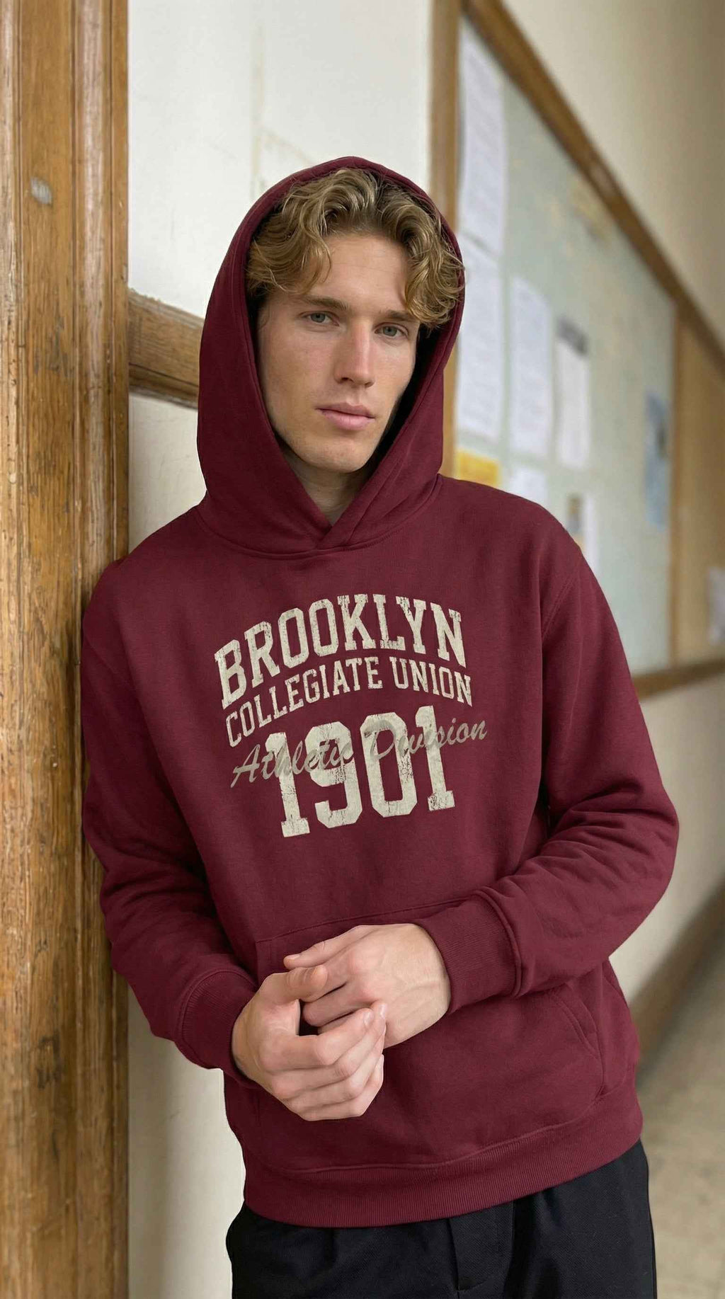 Brooklyn Collegiate Union Hoodie - Retro Varsity Hoodie