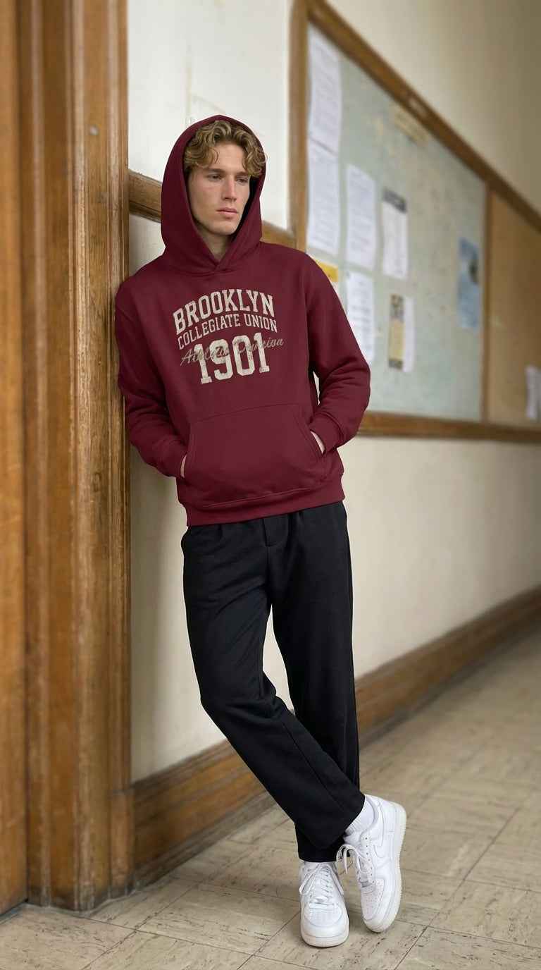 Brooklyn Collegiate Union Hoodie - Retro Varsity Hoodie