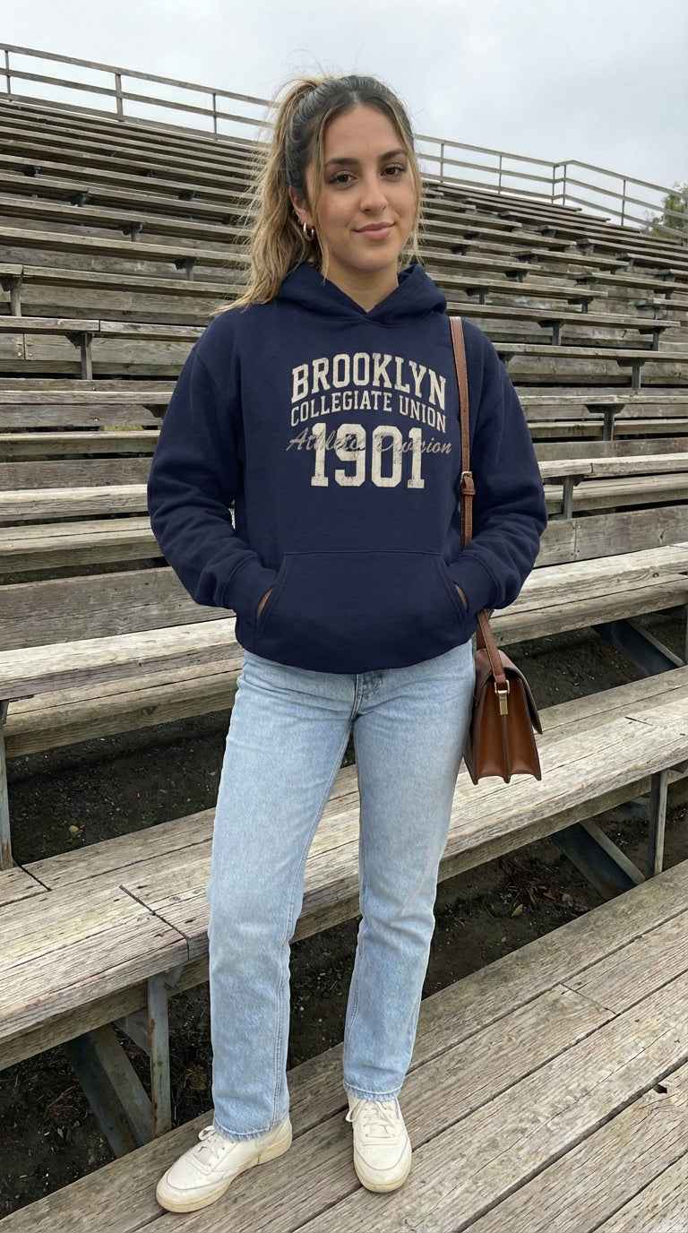 Brooklyn Collegiate Union Hoodie - Retro Varsity Hoodie