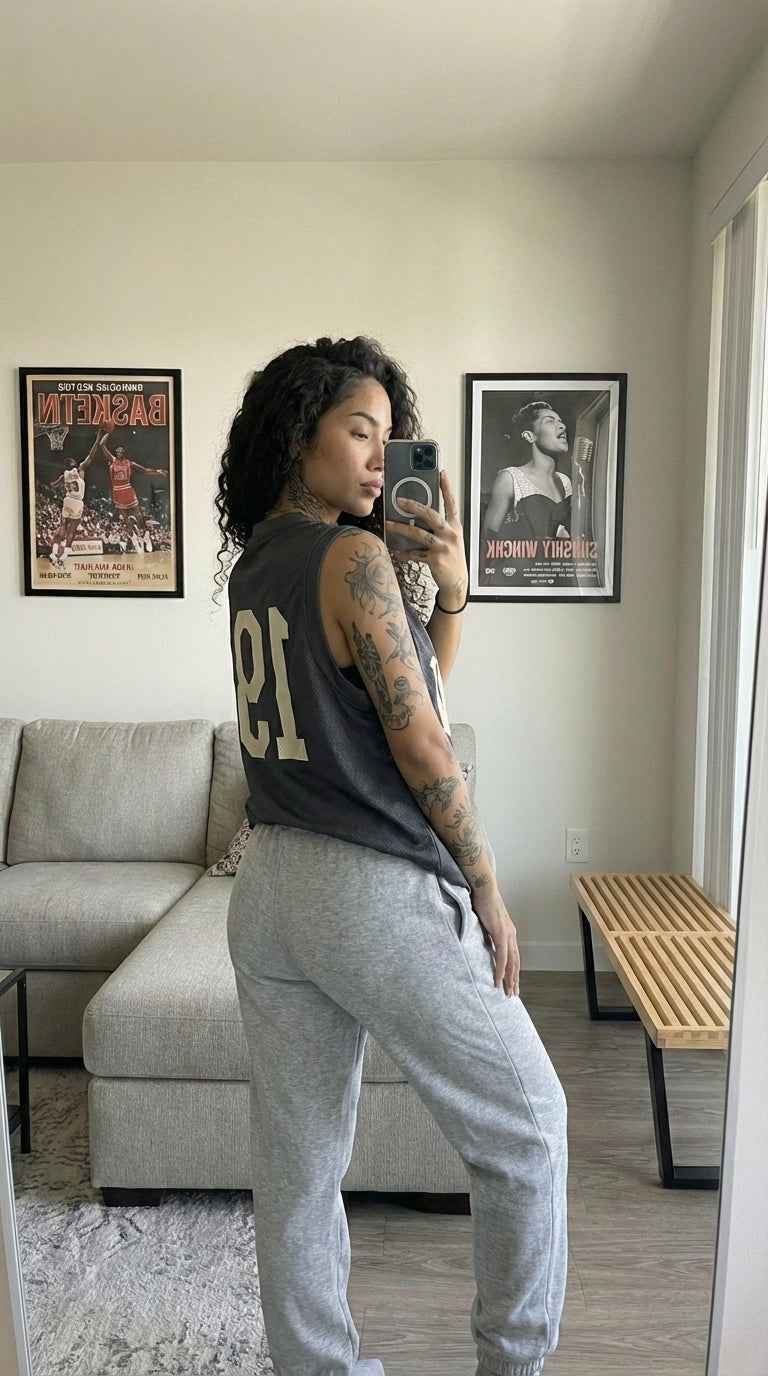Brooklyn Basketball Jersey — Graphite Mesh Gothic Streetwear