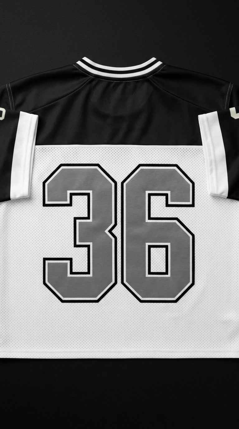 Las Vegas Football Jersey — Black & White Silver State Mesh