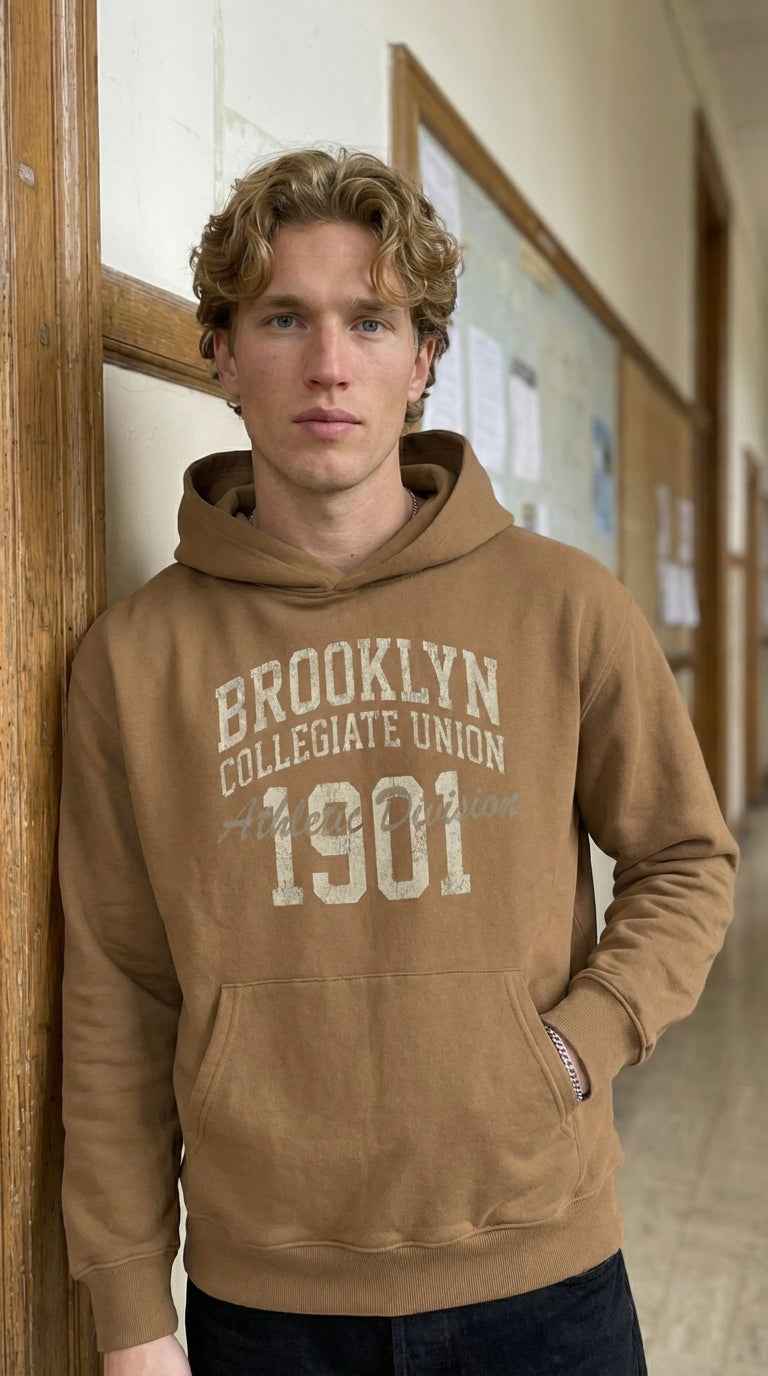 Brooklyn Collegiate Union Hoodie - Retro Varsity Hoodie