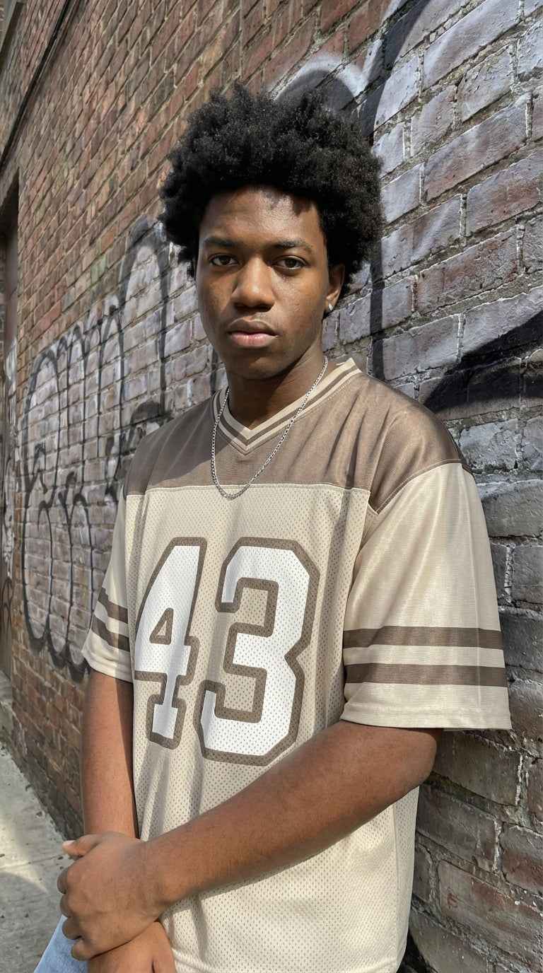 Split Boxy Football Jersey