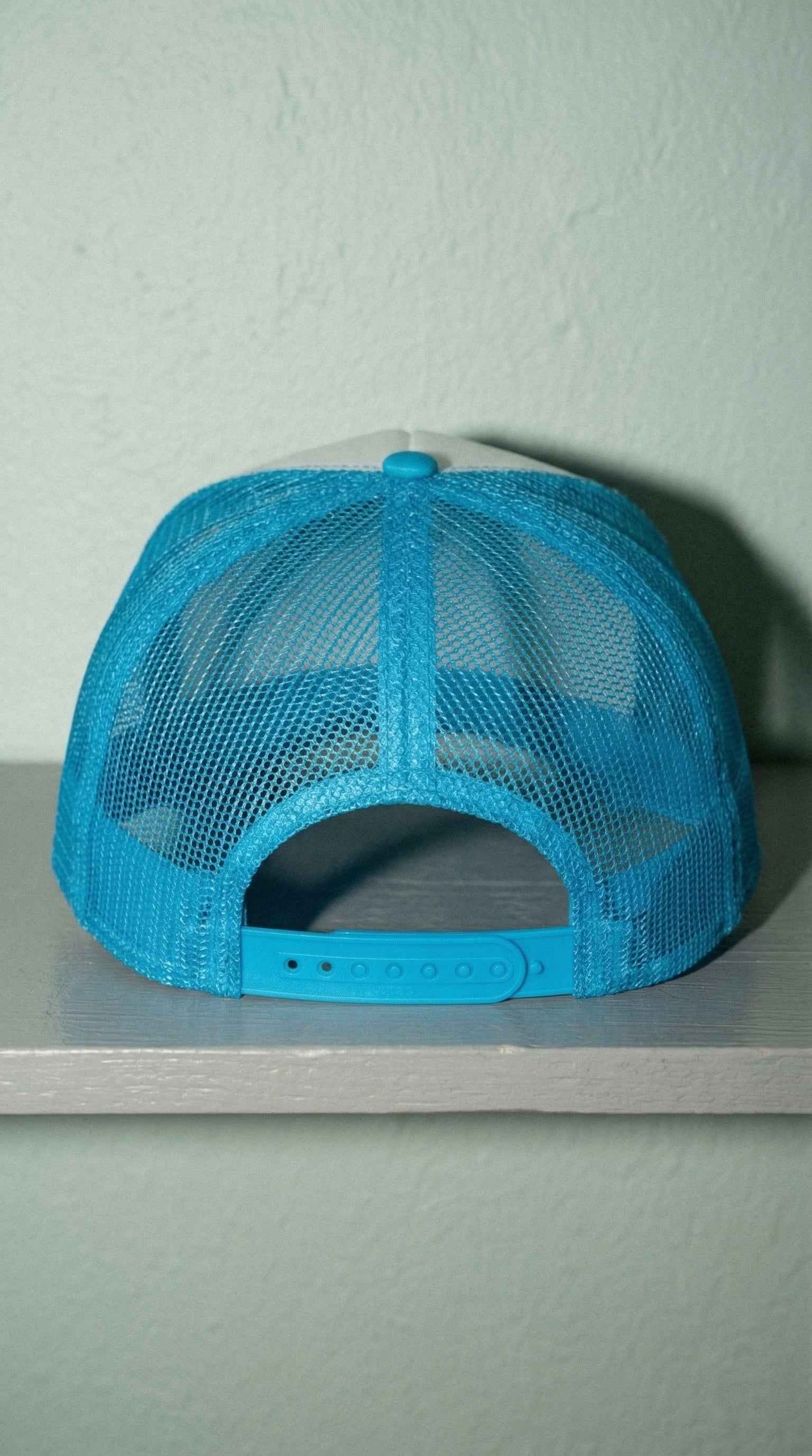 Miami Trucker Hat — Embroidered Snapback Cap | Pink, Navy & Teal