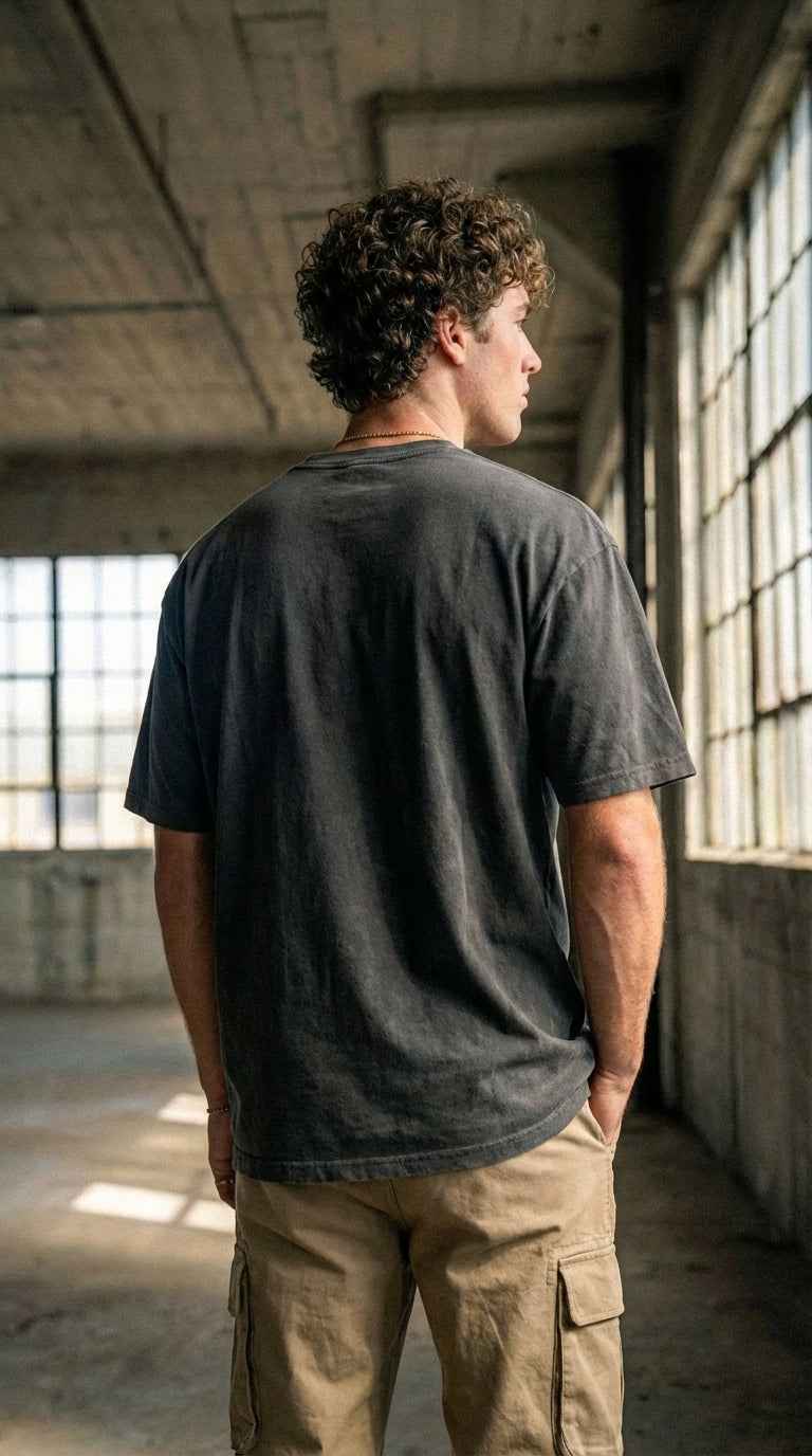 Faded Oversized Graphic T-Shirt | Vintage Washed Men's Streetwear