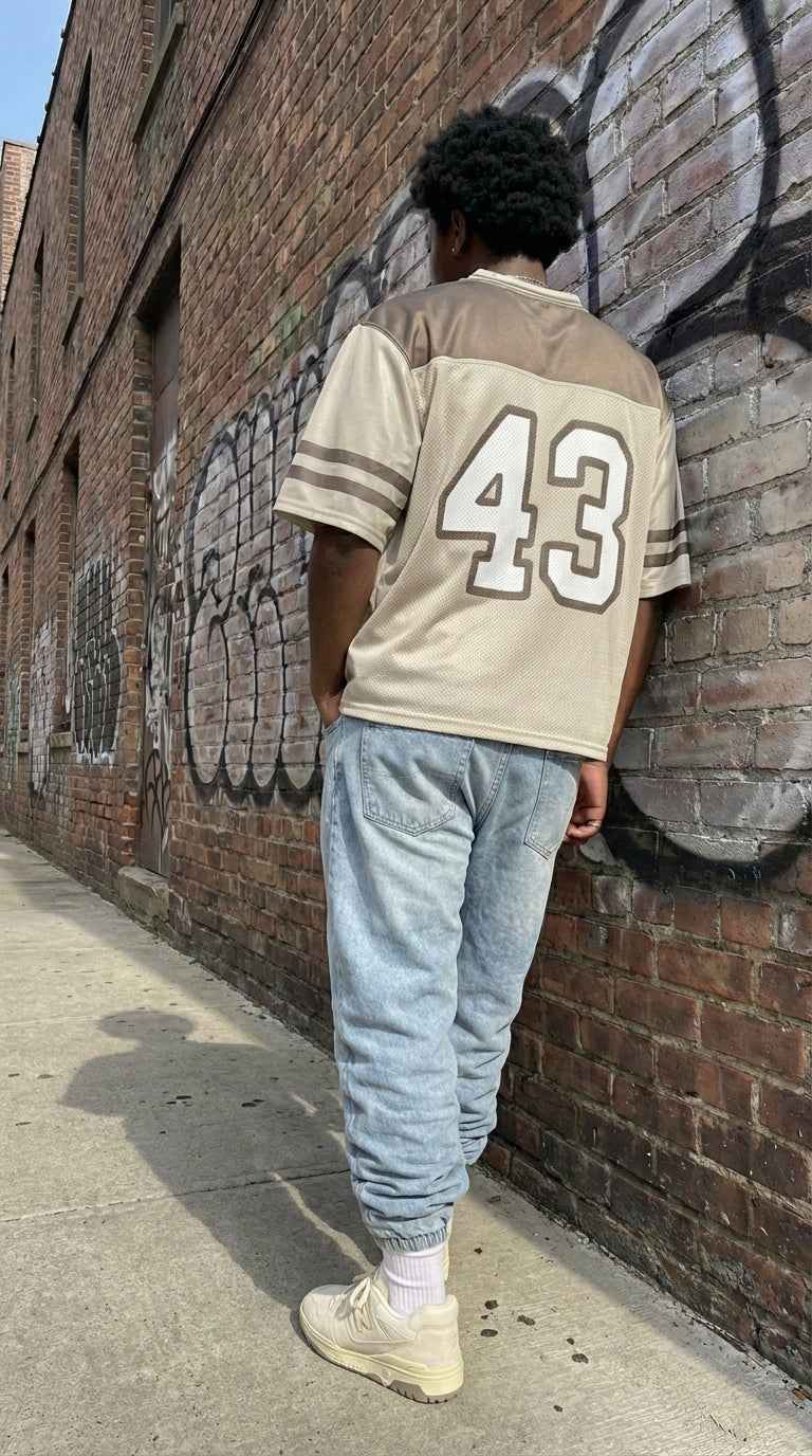 Split Boxy Football Jersey