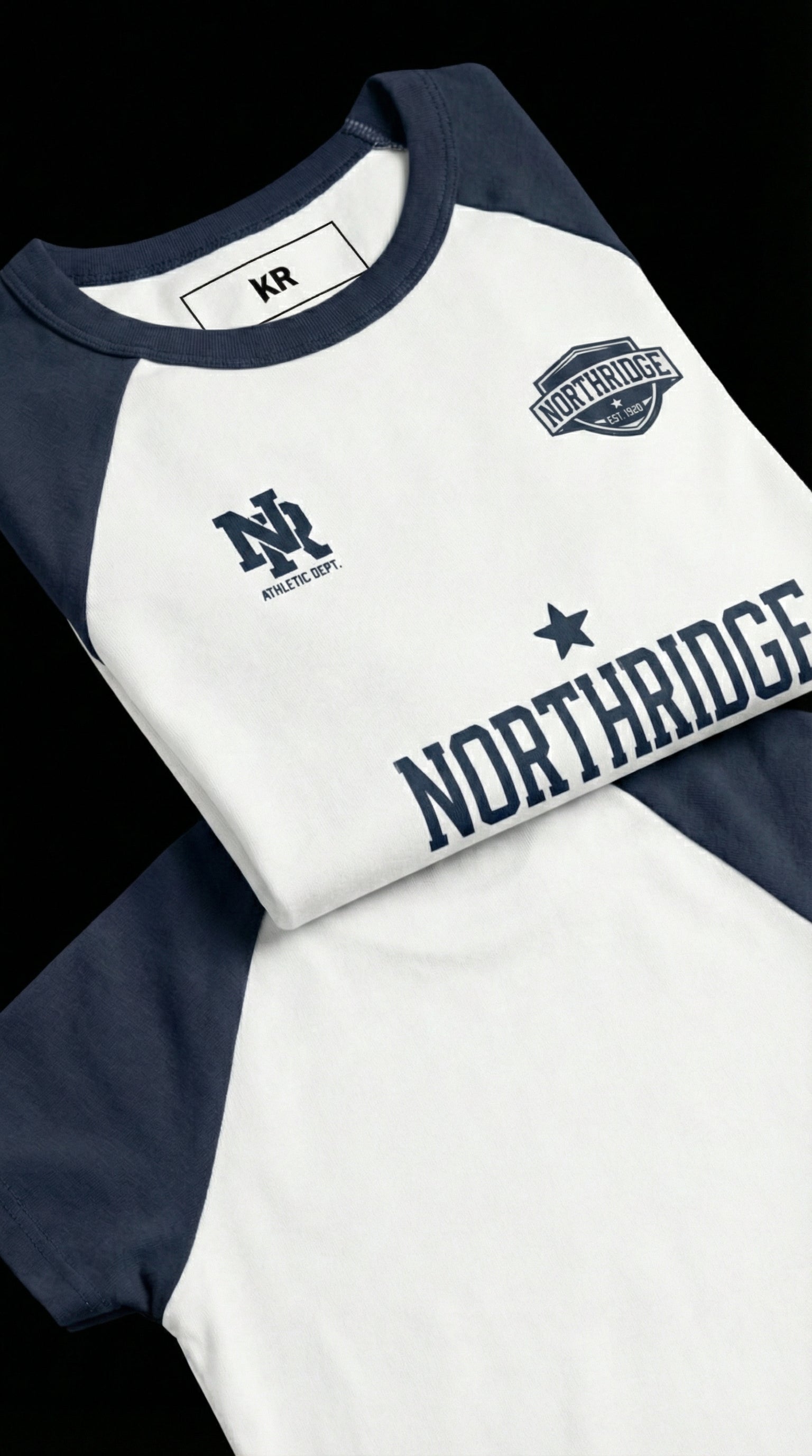 Retro Varsity Raglan Baby Tee