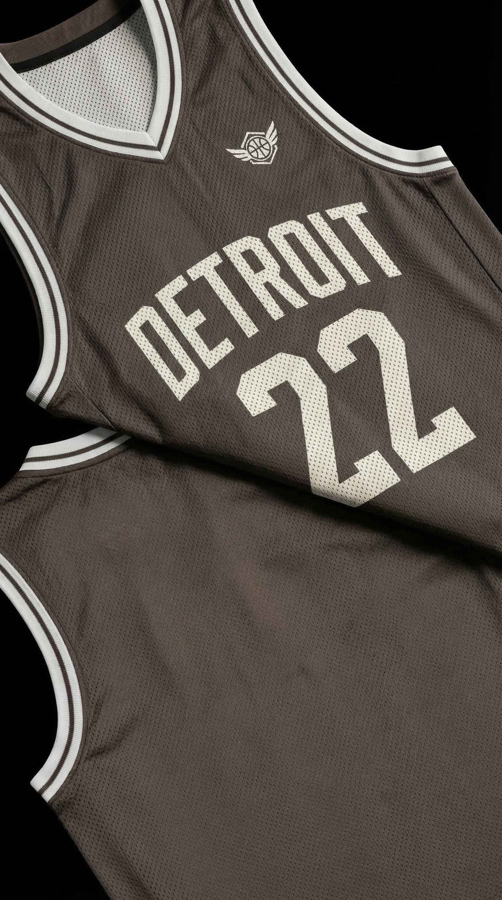 Detroit Retro Basketball Jersey – Vintage Mesh Streetwear Jersey