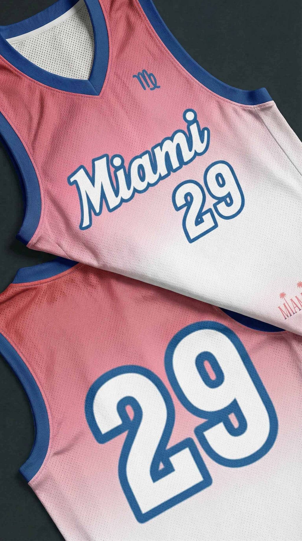 Miami Basketball Jersey — Pink Gradient Vice Colorway Streetwear