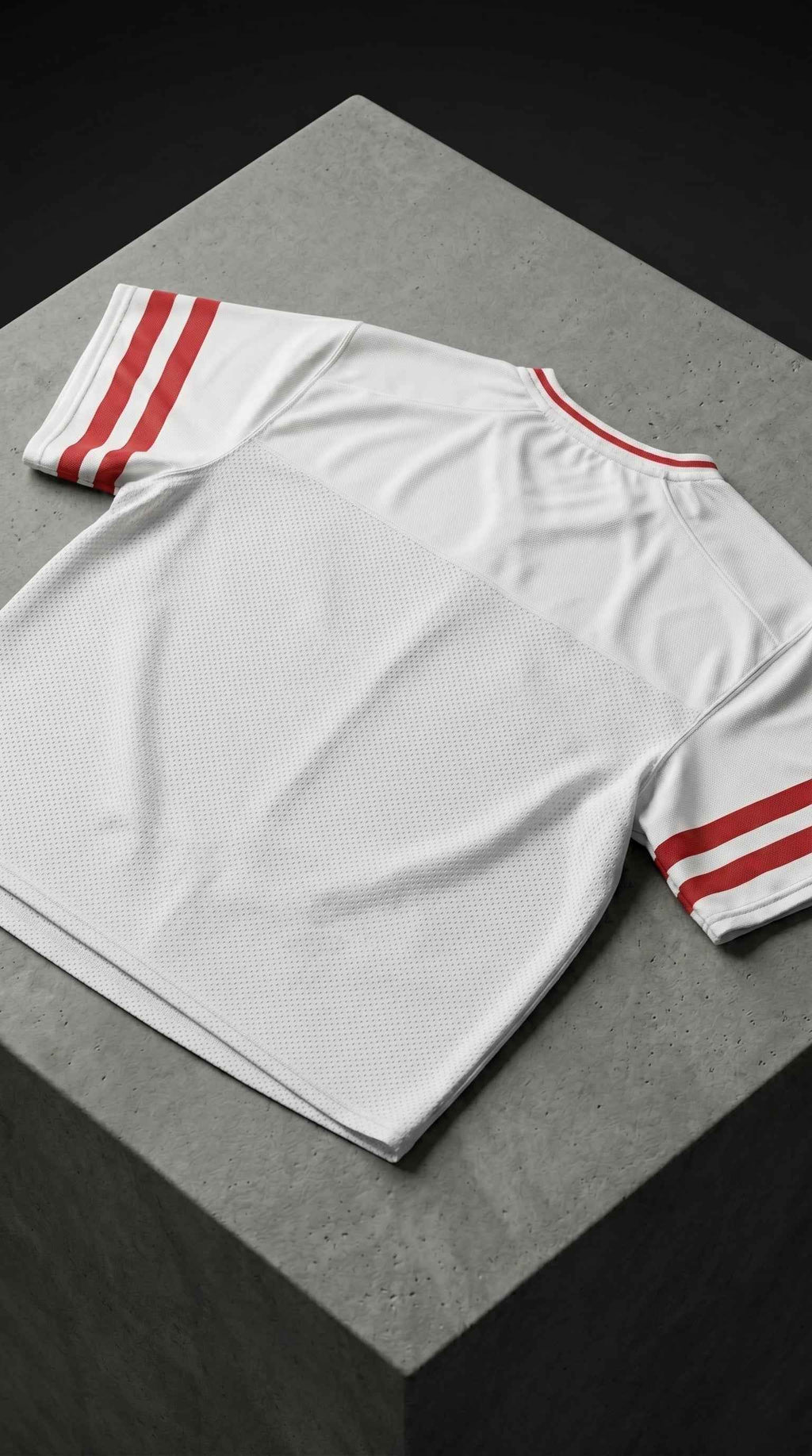 Retro San Francisco Football Jersey — Red & White Throwback Mesh