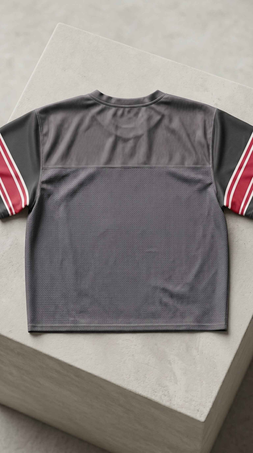 Atlanta Football Jersey — Charcoal & Crimson Throwback Mesh
