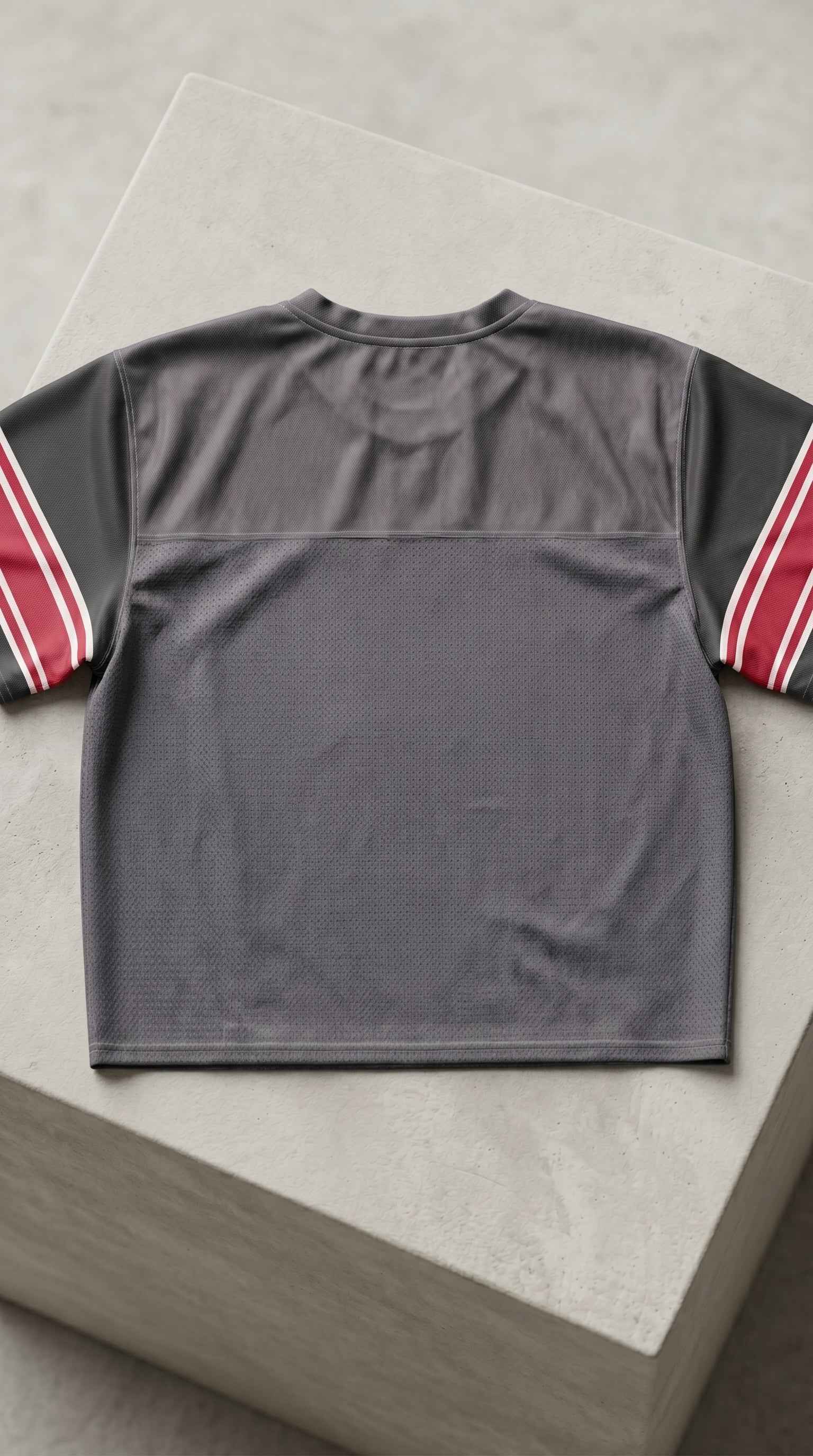 Atlanta Football Jersey — Charcoal & Crimson Throwback Mesh