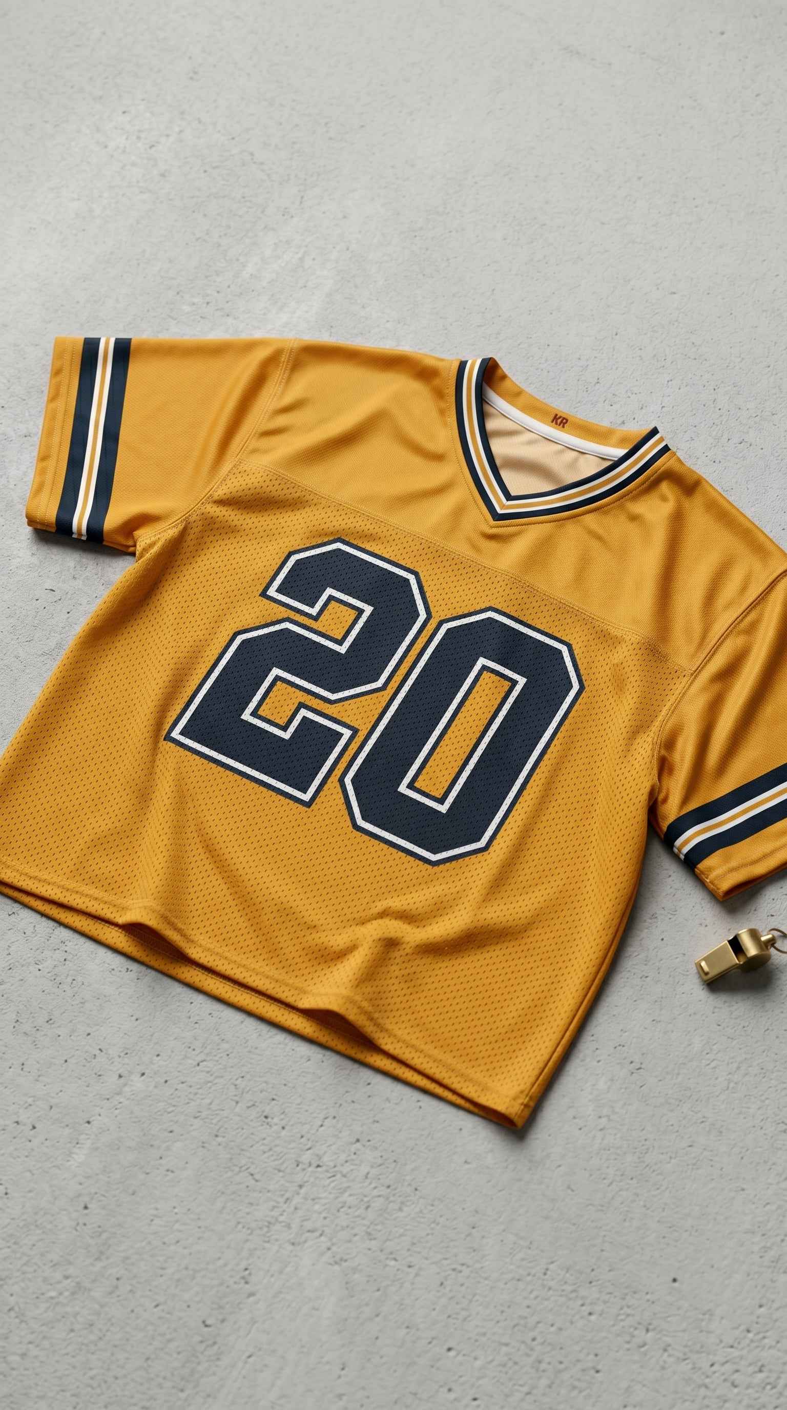 Pittsburgh Football Jersey — Gold & Navy Split Mesh Streetwear