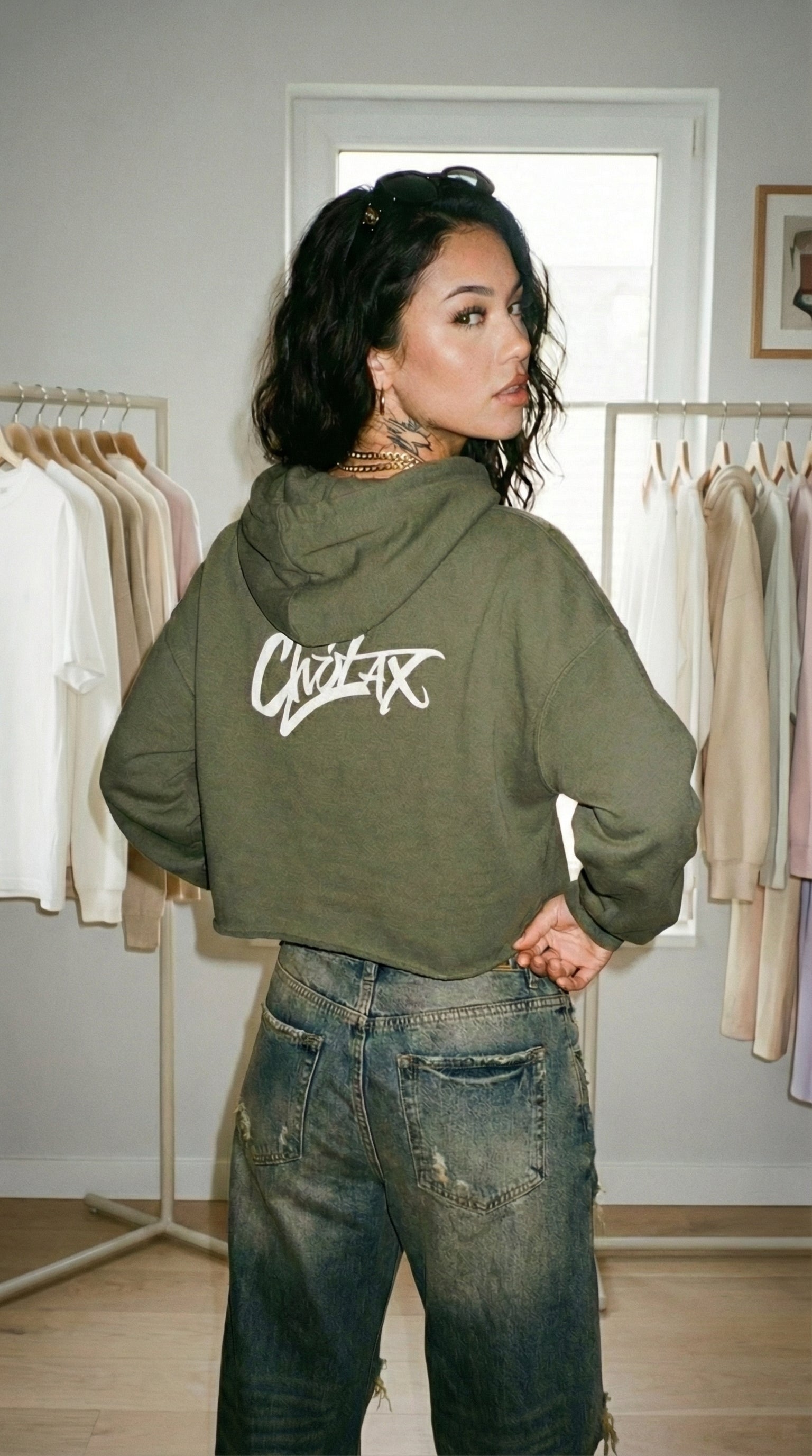 Chillax Cropped Hoodie