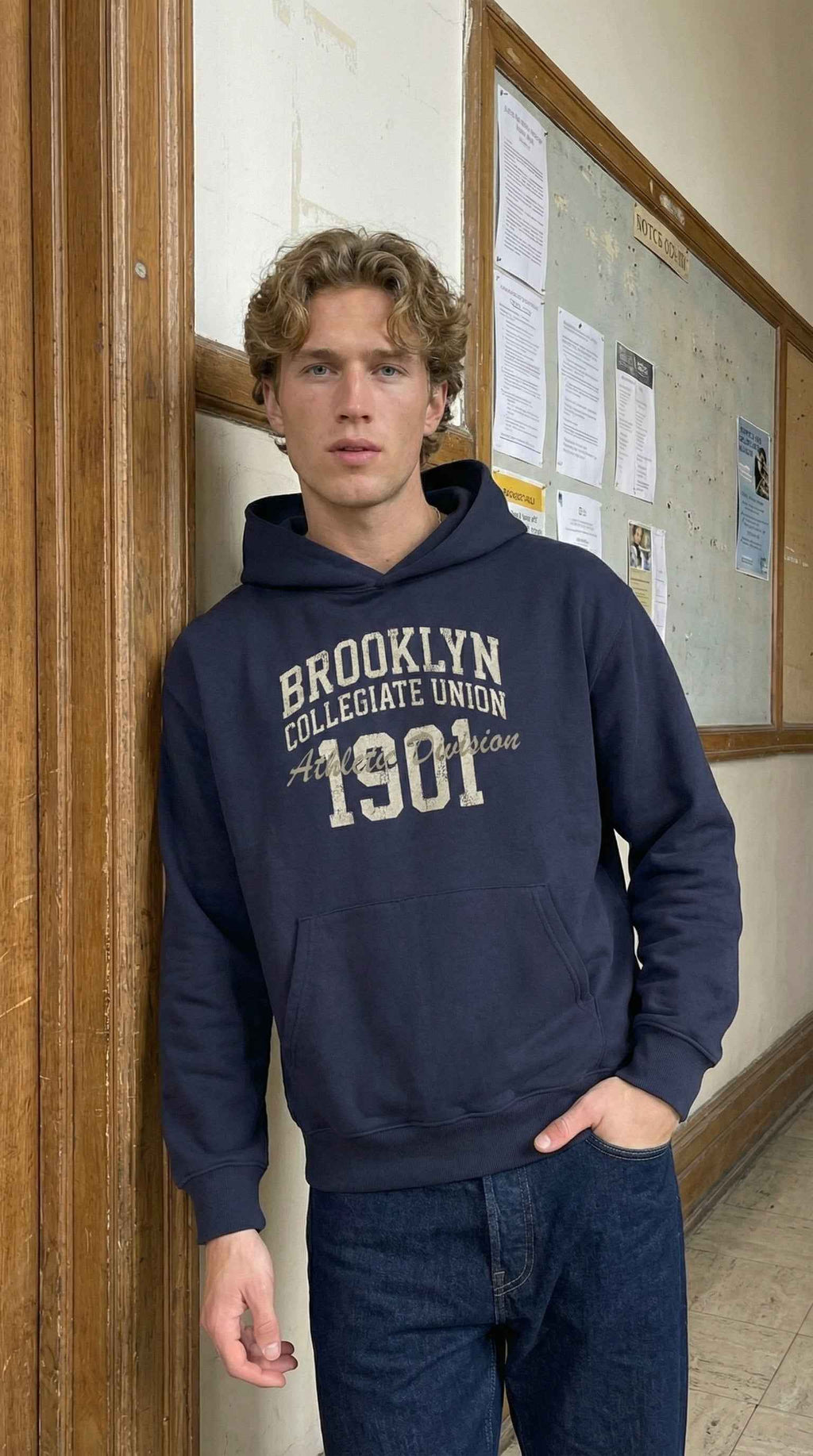 Brooklyn Collegiate Union Hoodie - Retro Varsity Hoodie