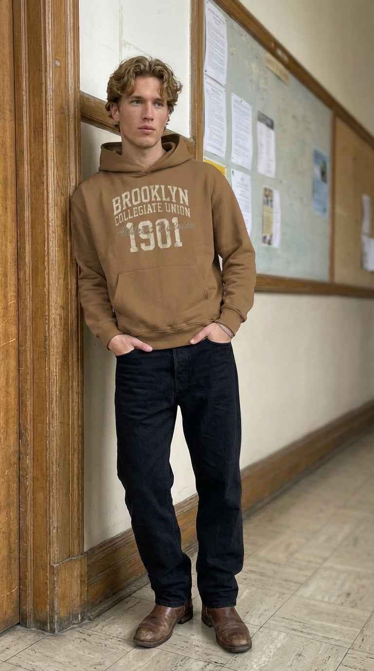 Brooklyn Collegiate Union Hoodie - Retro Varsity Hoodie