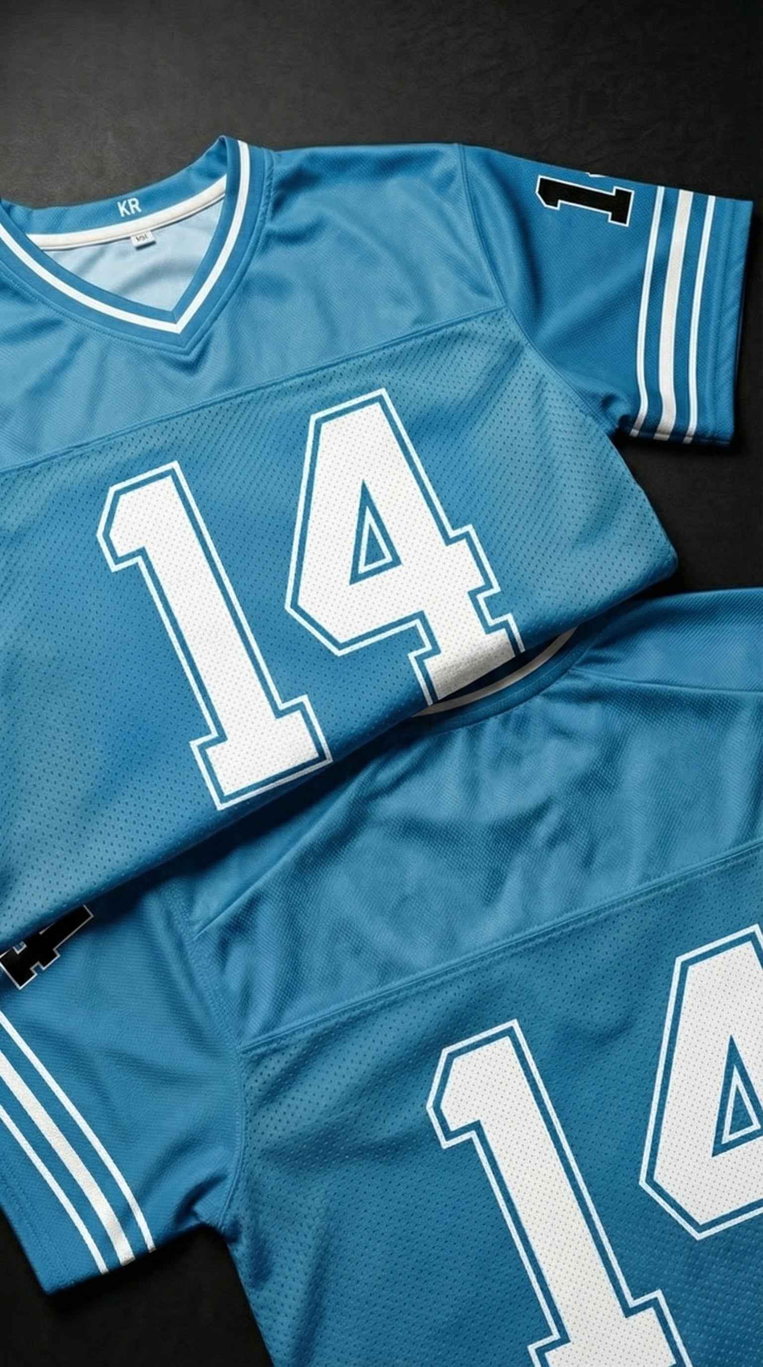 Detroit Retro Football Jersey – Split Mesh Vintage College Street Jersey