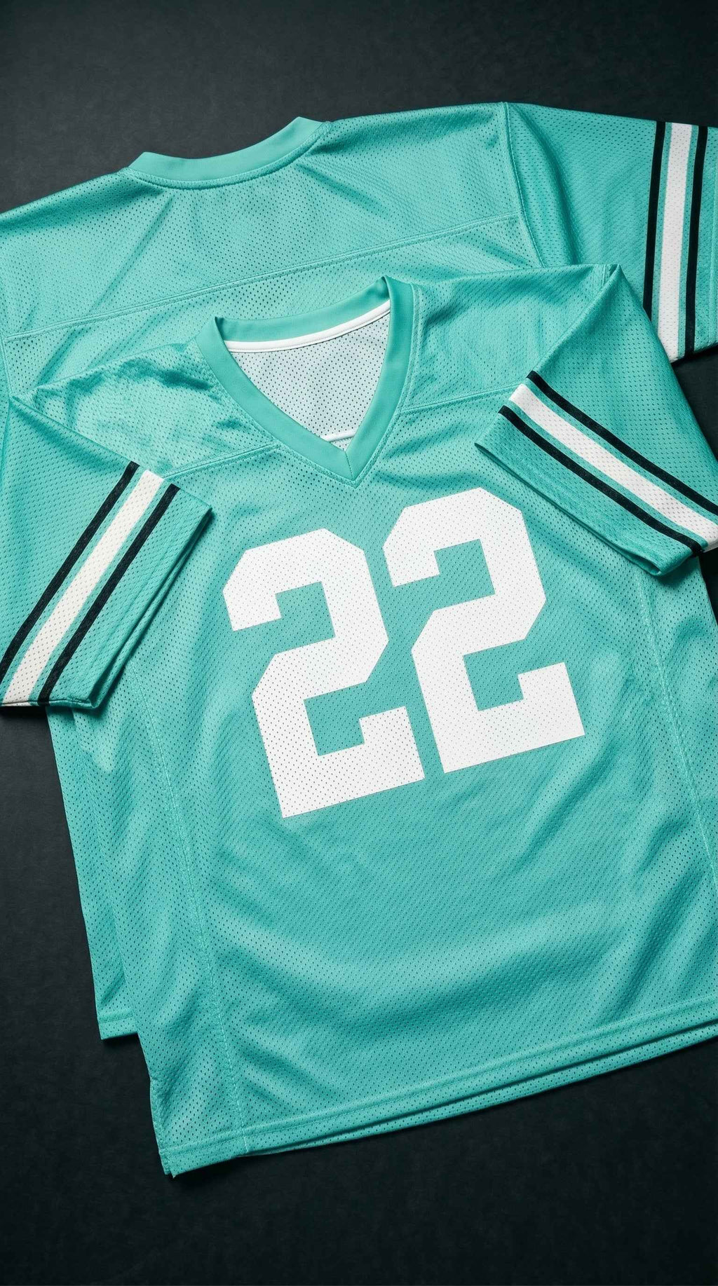 Miami Football Jersey — Teal Mesh Streetwear (South Beach Edition)