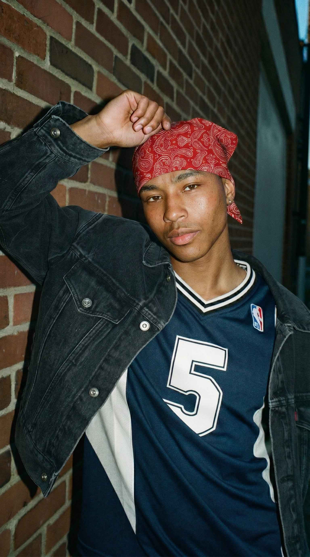 Red Paisley Bandana — Y2K Head Wrap, Neck Tie & Bag Charm