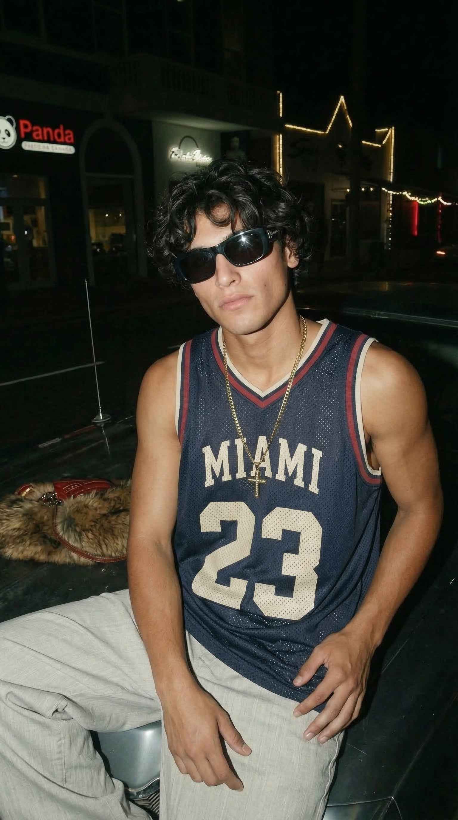 Miami Nights Retro Basketball Jersey – Vintage Mesh Streetwear Jersey