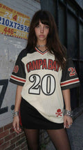Tampa Bay Football Jersey — Y2K Cream & Black Throwback Mesh