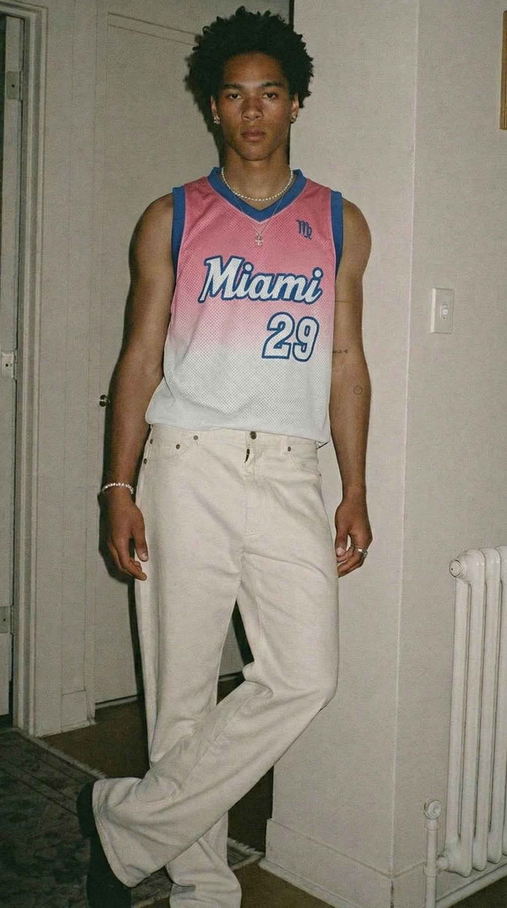 Miami Basketball Jersey — Pink Gradient Vice Colorway Streetwear