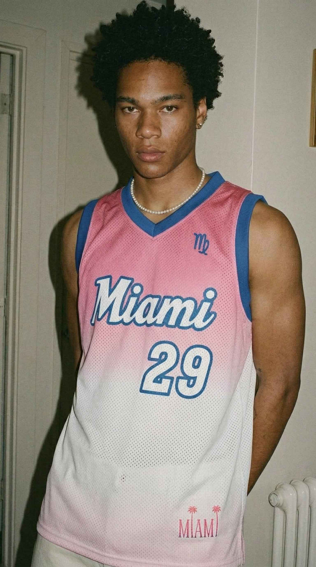 Miami Basketball Jersey — Pink Gradient Vice Colorway Streetwear