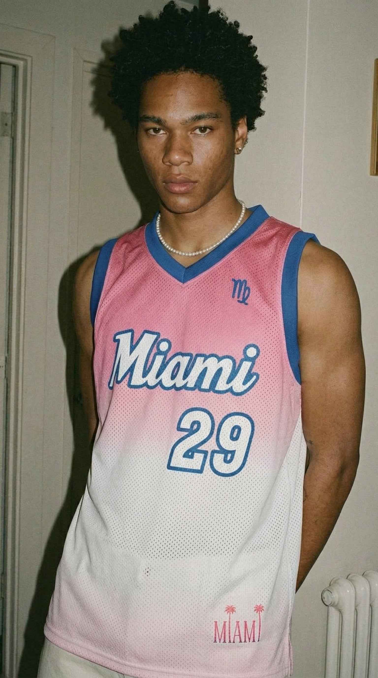 Miami Basketball Jersey — Pink Gradient Vice Colorway Streetwear
