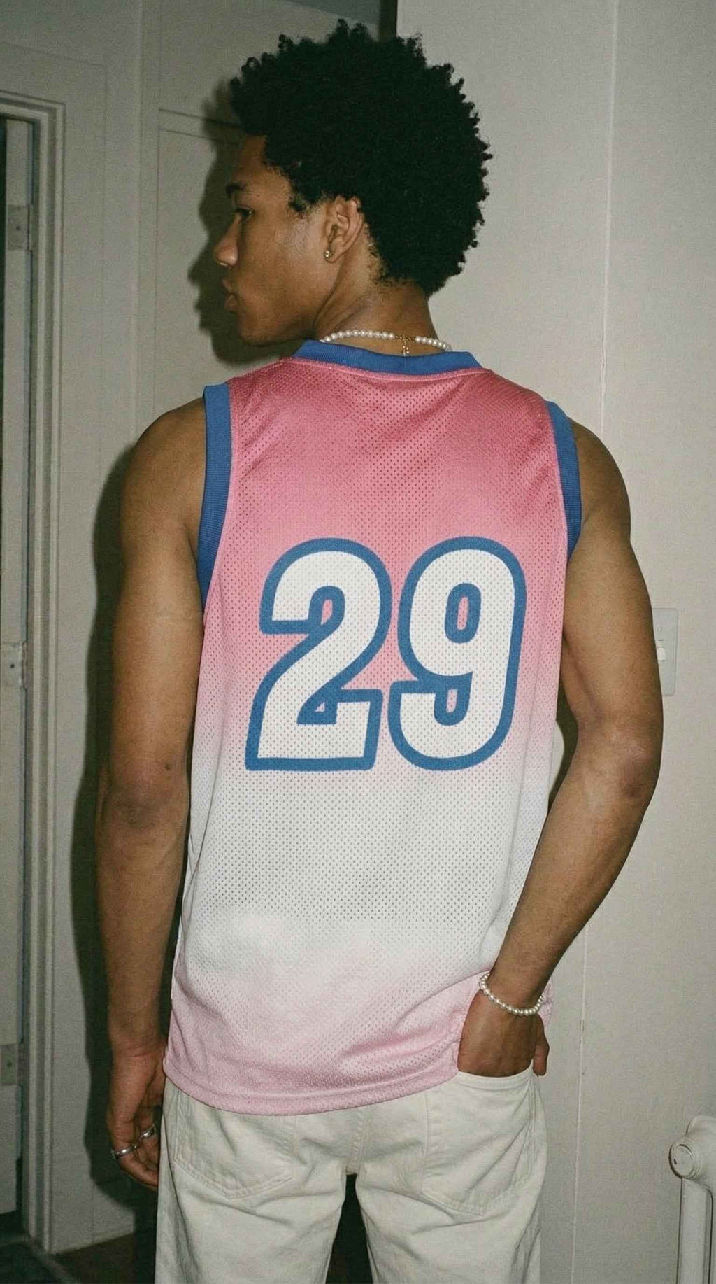 Miami Basketball Jersey — Pink Gradient Vice Colorway Streetwear